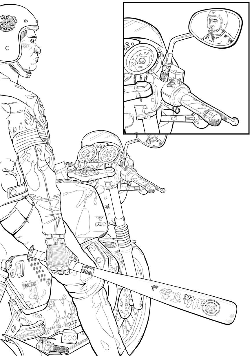 Cafe Racers vs Zombies - Sketch