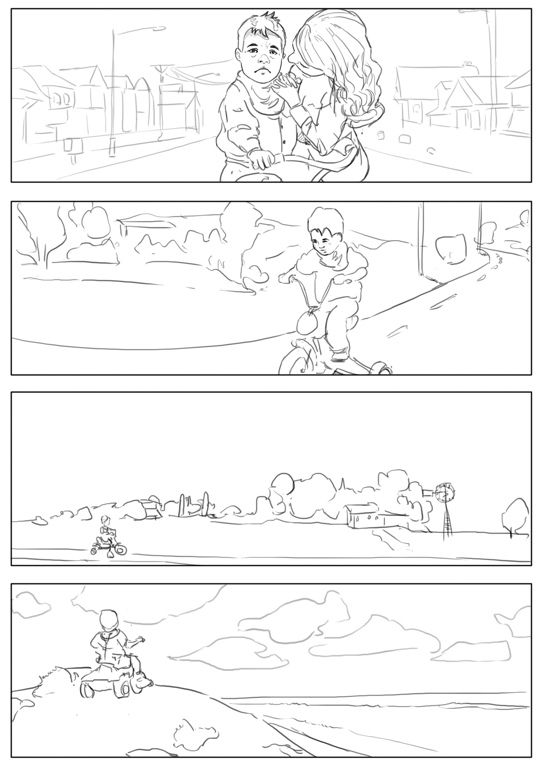 Original storyboard for Teddy